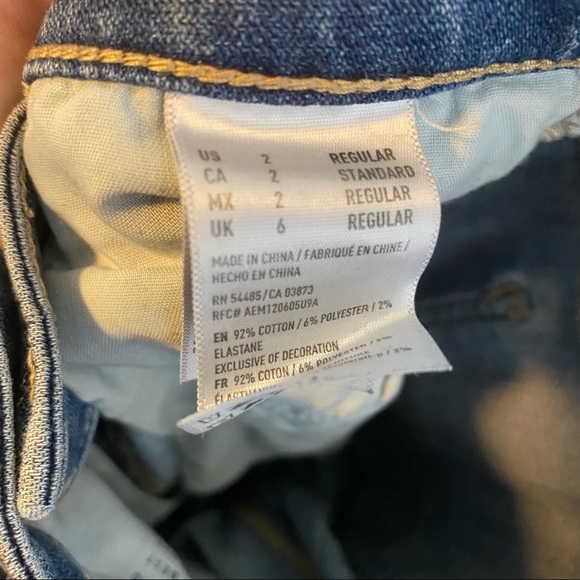 American Eagle Distressed Hi Rise Jegging Jeans Size 2 - Picture 7 of 7